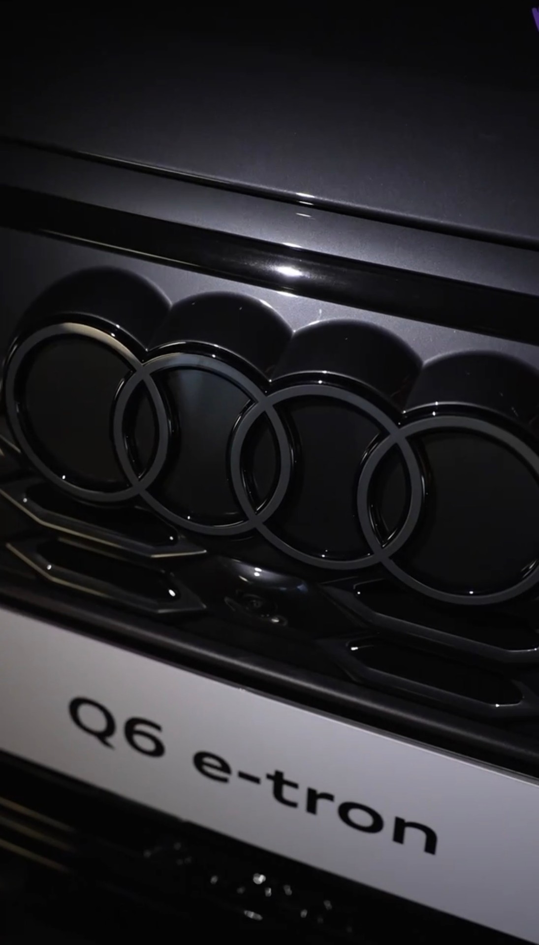Calandre Audi Q6 e-tron en gros plan