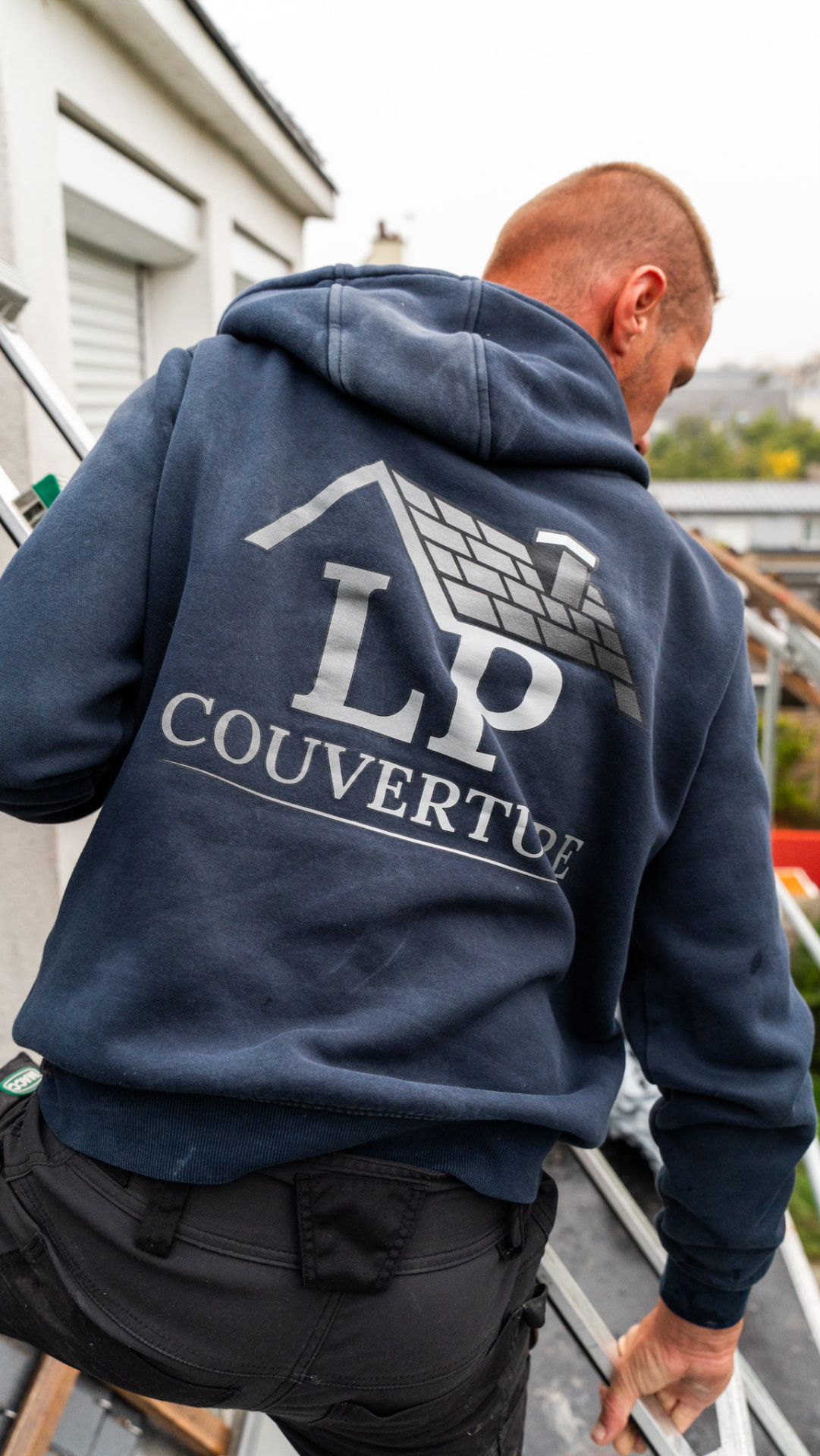 Chantier de construction vu de face